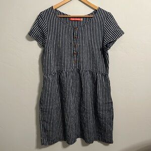 Black and White Striped Dress